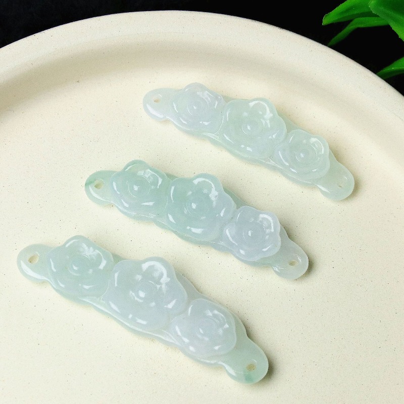 Jewelry & Watches Bench - 1pc Natural Jadeite Emerald Flower Hand