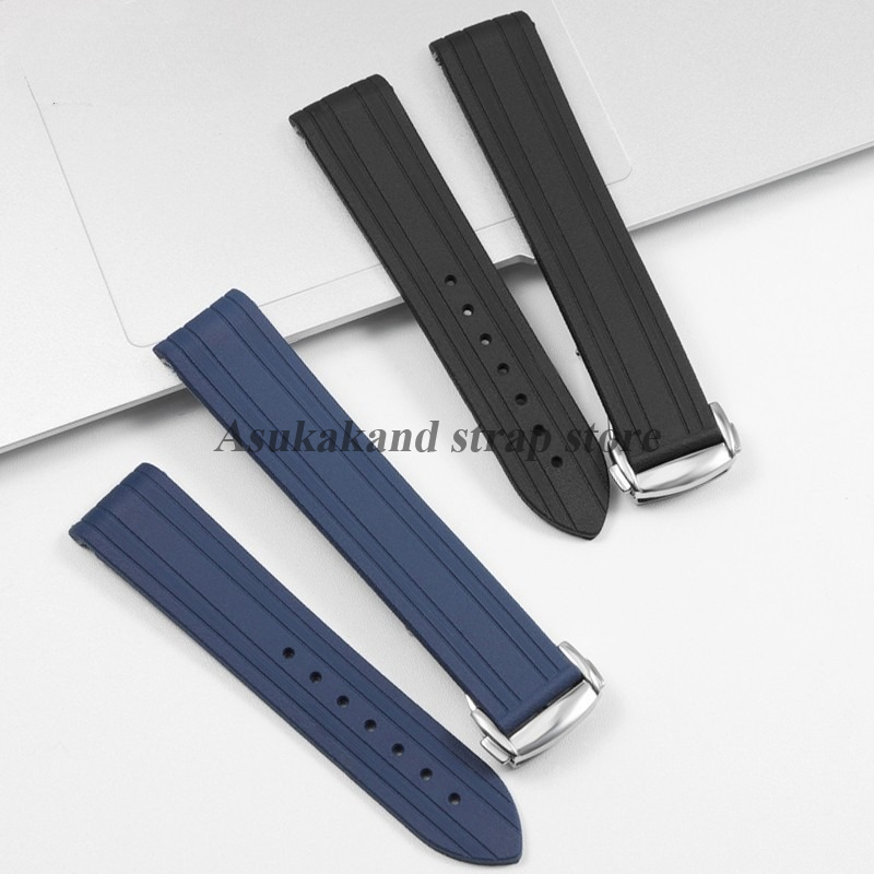 Curved End Rubber Silicone Wat - Omega Watch Seamaster ulasan dan harga