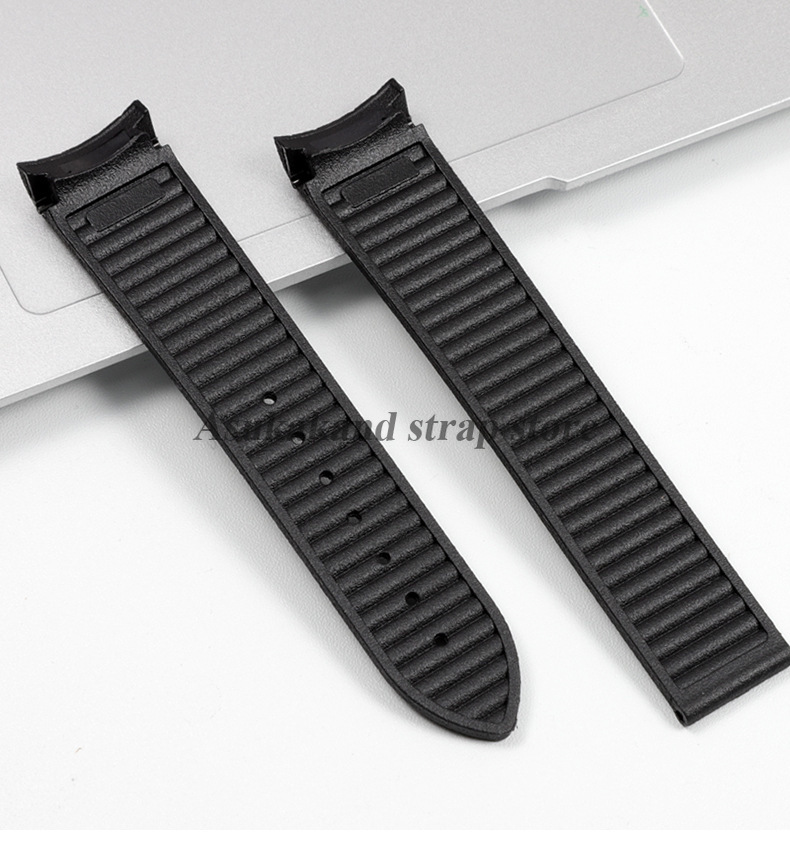 Curved End Rubber Silicone Wat - Omega Watch Seamaster ulasan dan harga