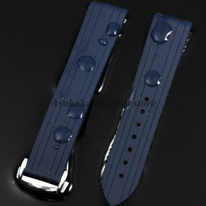 Curved End Rubber Silicone Wat - Omega Watch Seamaster ulasan dan harga