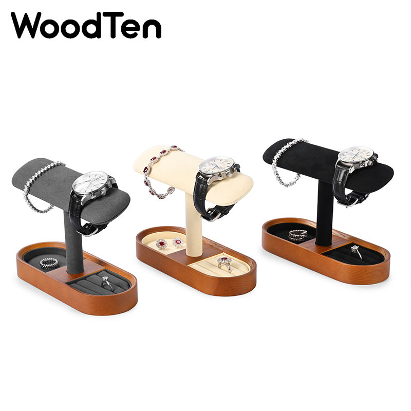 WoodTen Watch Display Stand wi - Watches Jewelry Holder ulasan dan harga