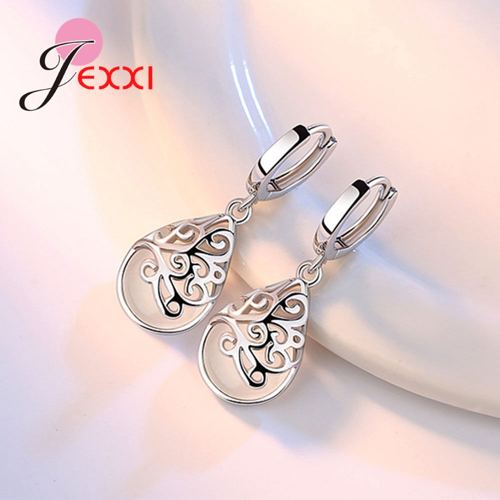 Genuine 925 Sterling Silver Mo - Opal Earrings Dangle ulasan dan harga