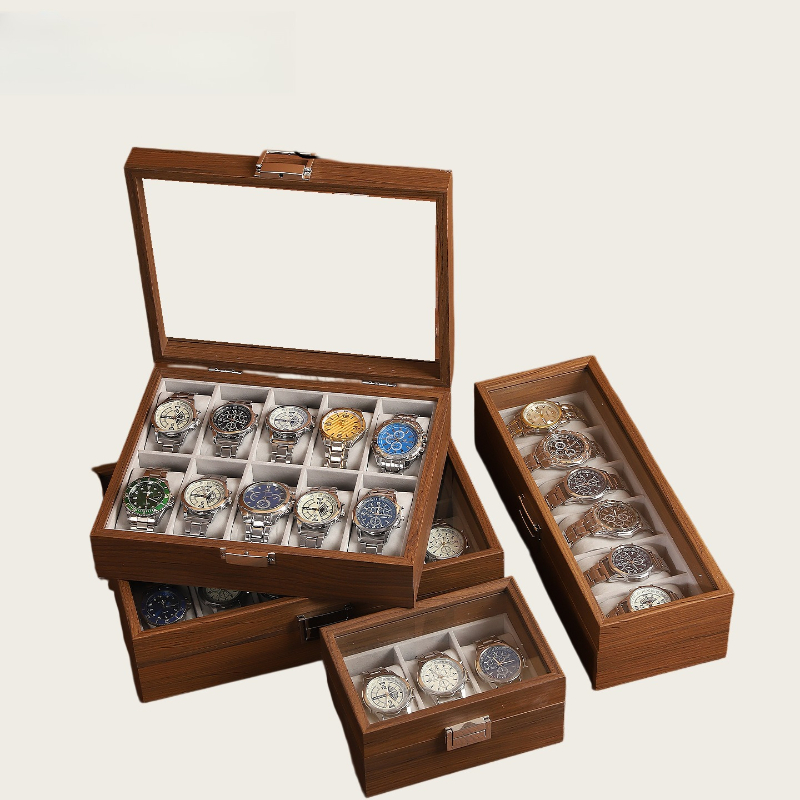 Wood Grain Watch Box 2/3/6/10  - Watch Display Box ulasan dan harga