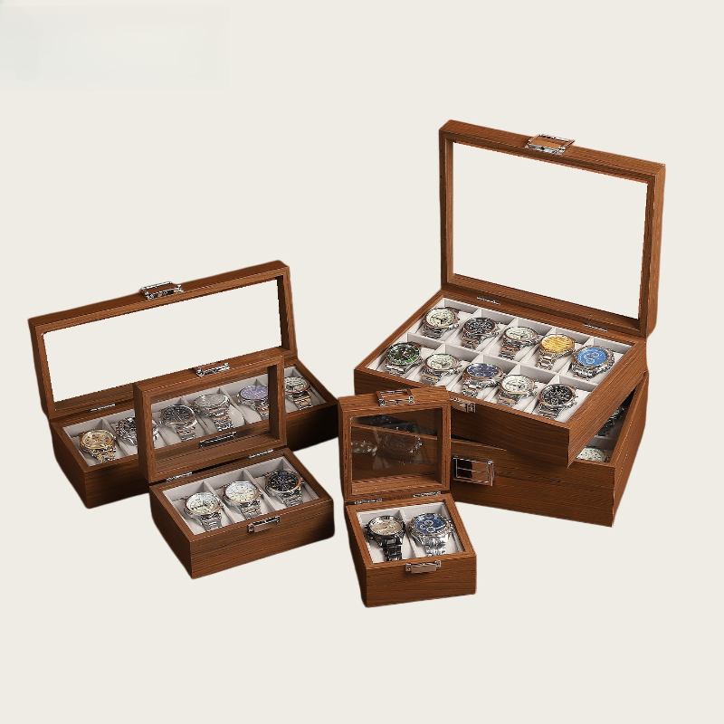 Wood Grain Watch Box 2/3/6/10  - Watch Display Box ulasan dan harga
