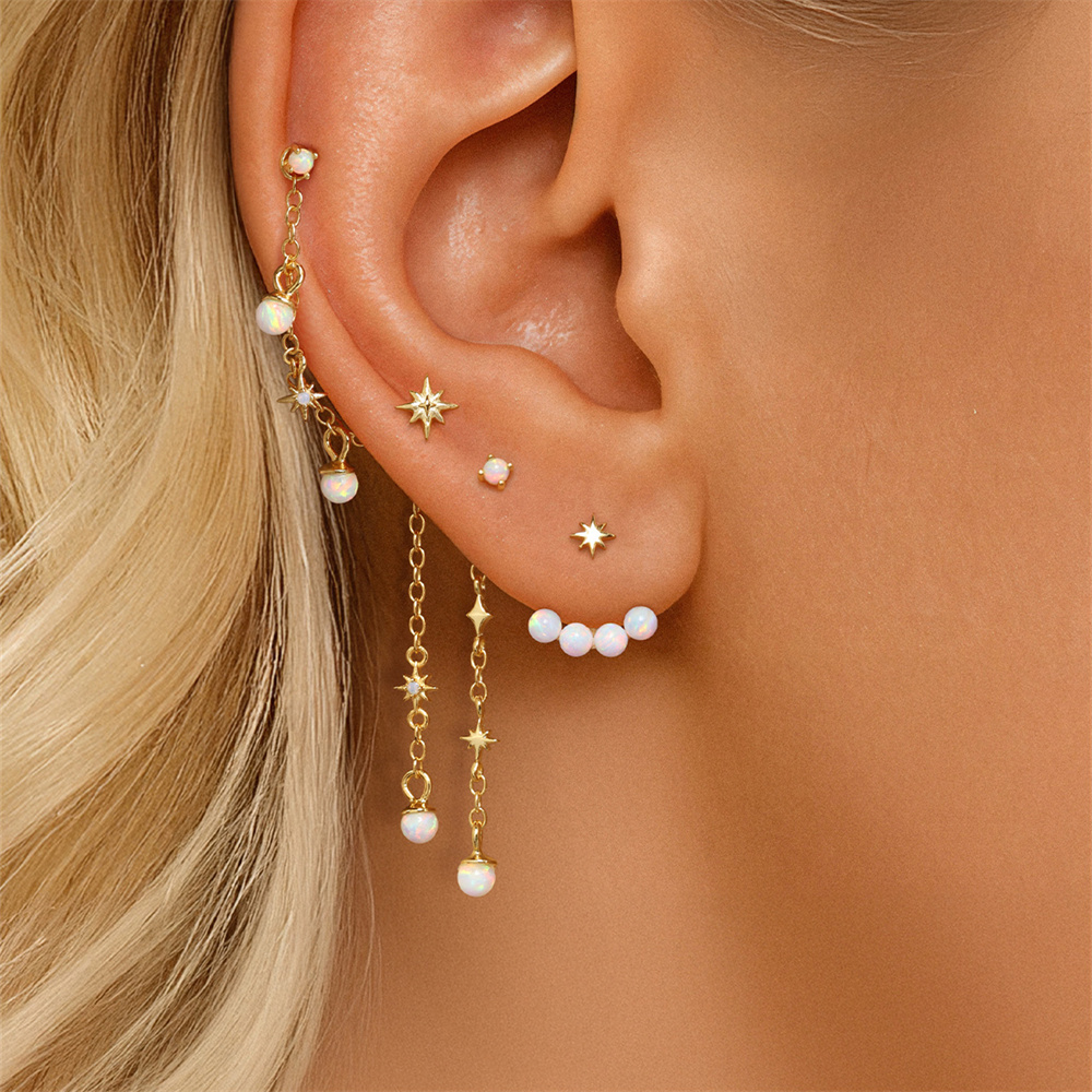 CANNER 1PC 925 Sterling Silver - Opal Earrings Dangle ulasan dan harga