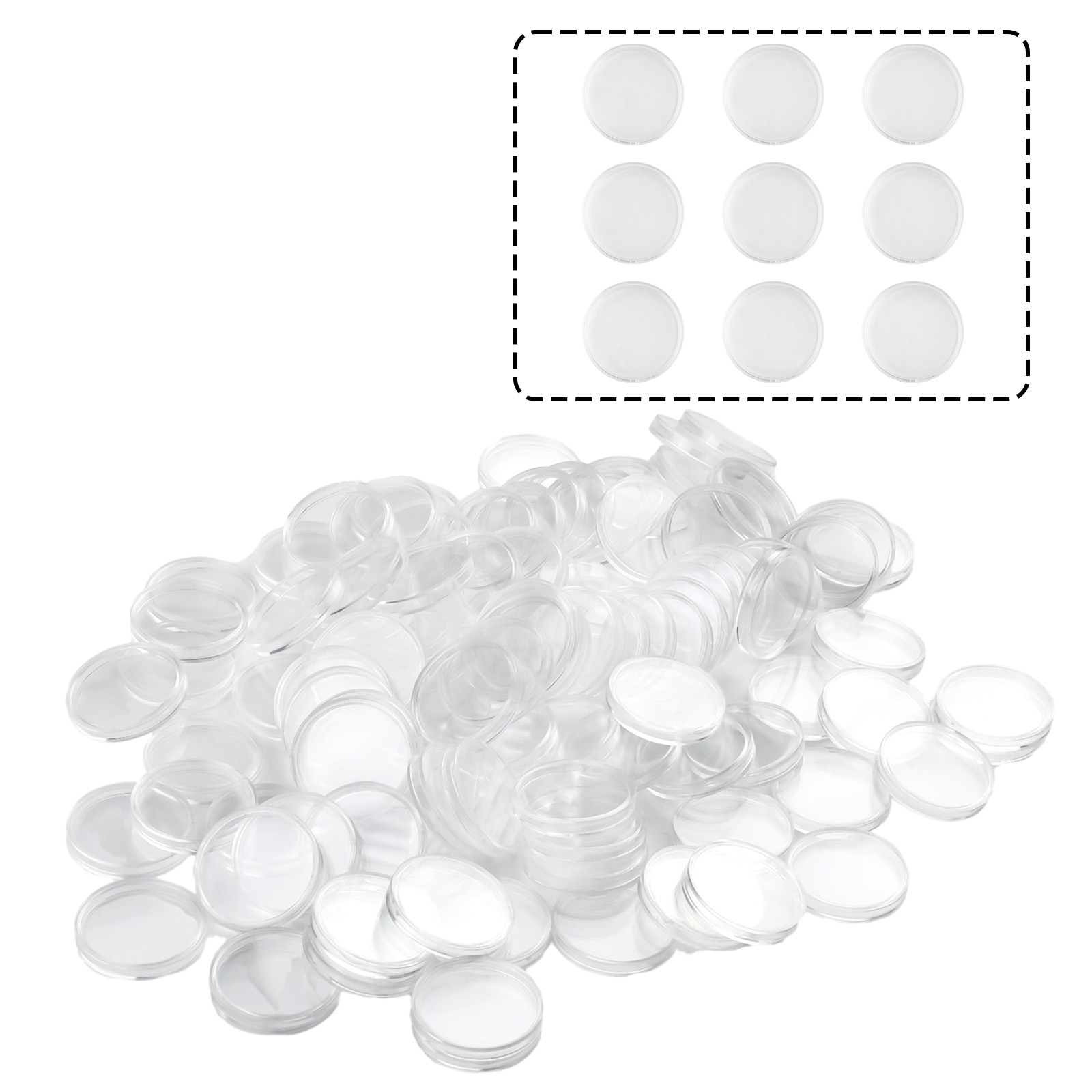 100Pcs Transparent Plastic Rou - Collectors Coins Jewelry & Watches Of Smithtown Reviews ulasan dan harga