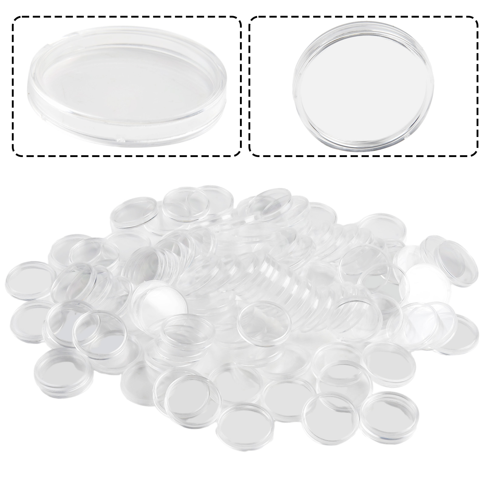 100Pcs Transparent Plastic Rou - Collectors Coins Jewelry & Watches Of Smithtown Reviews ulasan dan harga