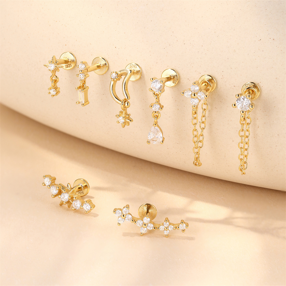 AIDE 925 Sterling Silver Zirco - Opal Earrings Dangle ulasan dan harga