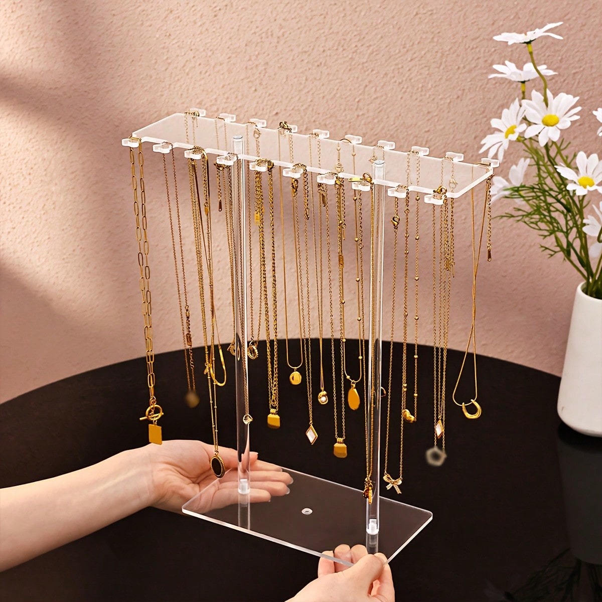 1pc Premium Clear Acrylic Neck - Al Ain Jewelry & Watches Exhibition 2025 ulasan dan harga