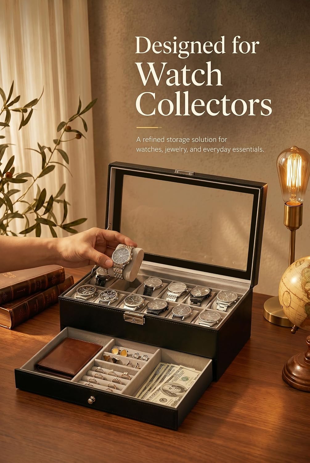 Watch Box Organizer for Men Gi - Watch Display Box ulasan dan harga