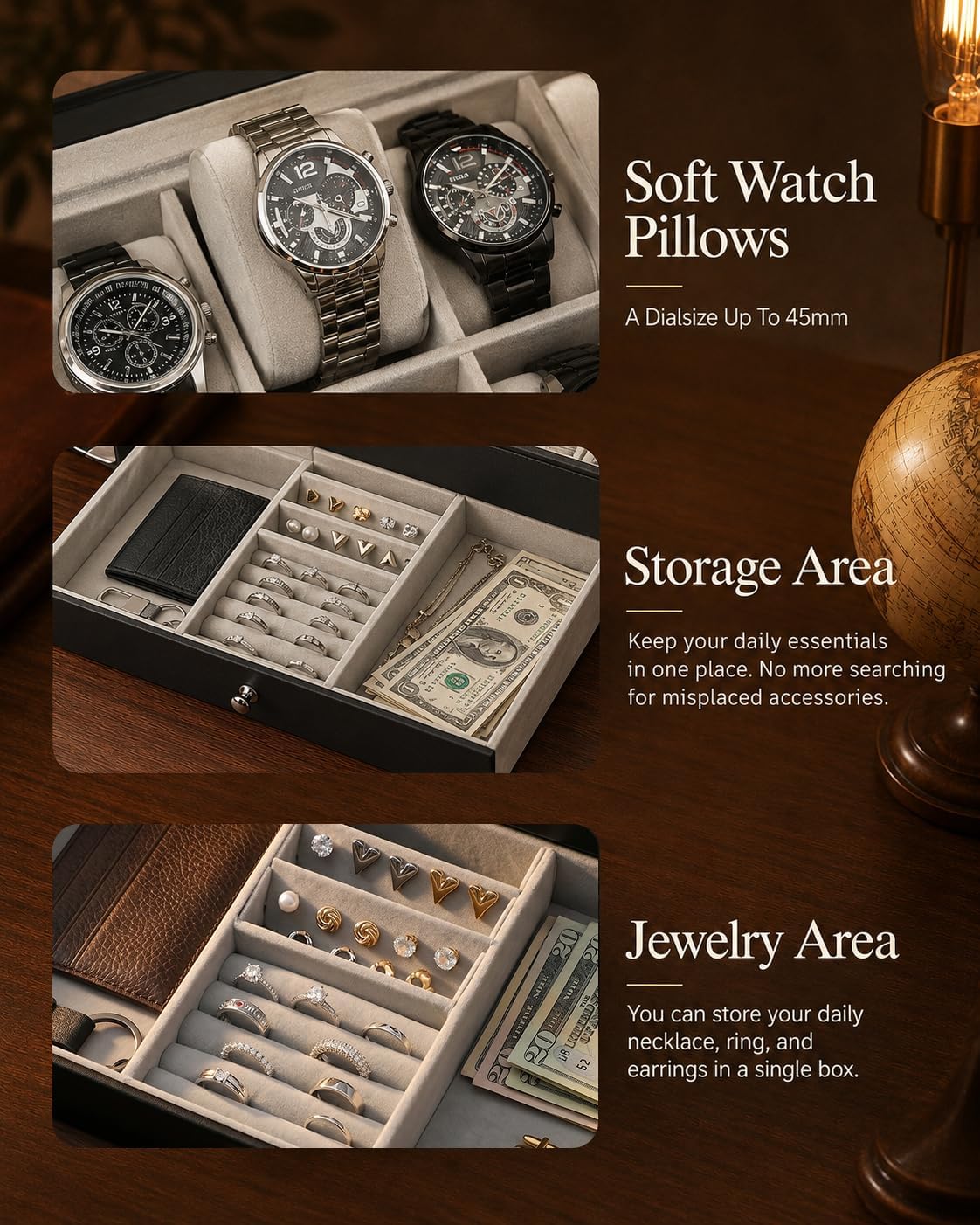 Watch Box Organizer for Men Gi - Watch Display Box ulasan dan harga
