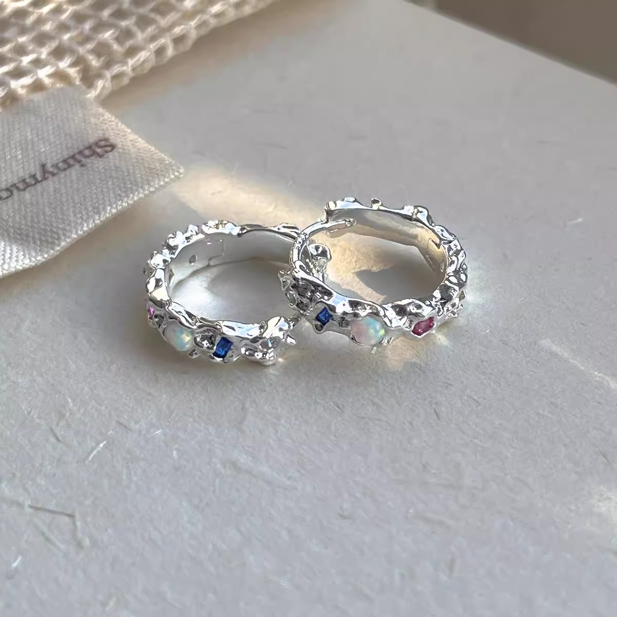 925 Sterling Silver Opal Hoop  - Opal Earrings Dangle ulasan dan harga