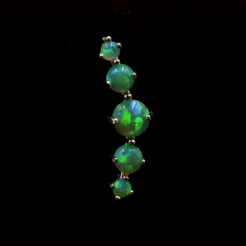 CHUANCI 1 PC Stainless Steel & - Opal Earrings Dangle ulasan dan harga