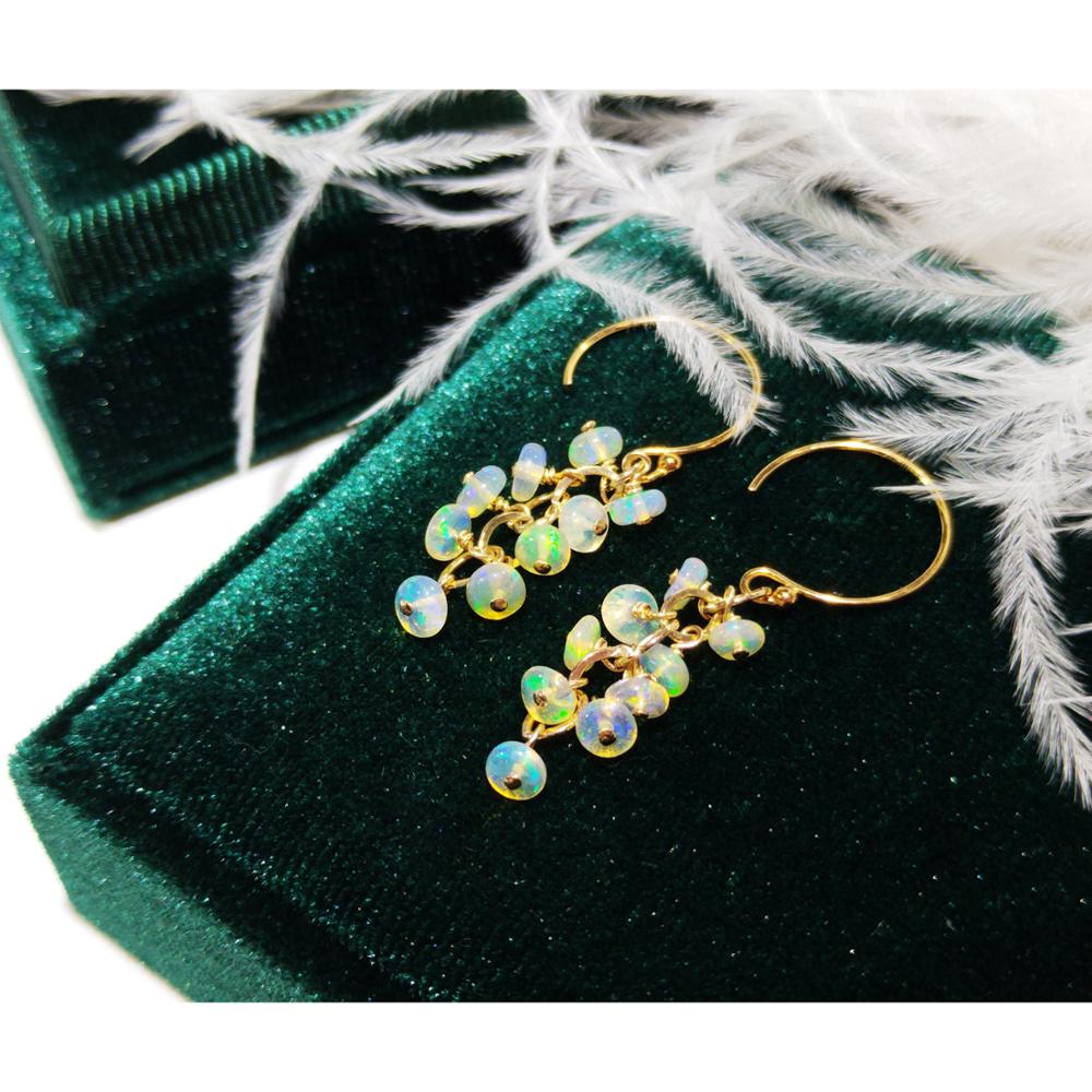 Lii Ji Natural Ethiopia Opal 1 - Opal Earrings Dangle ulasan dan harga