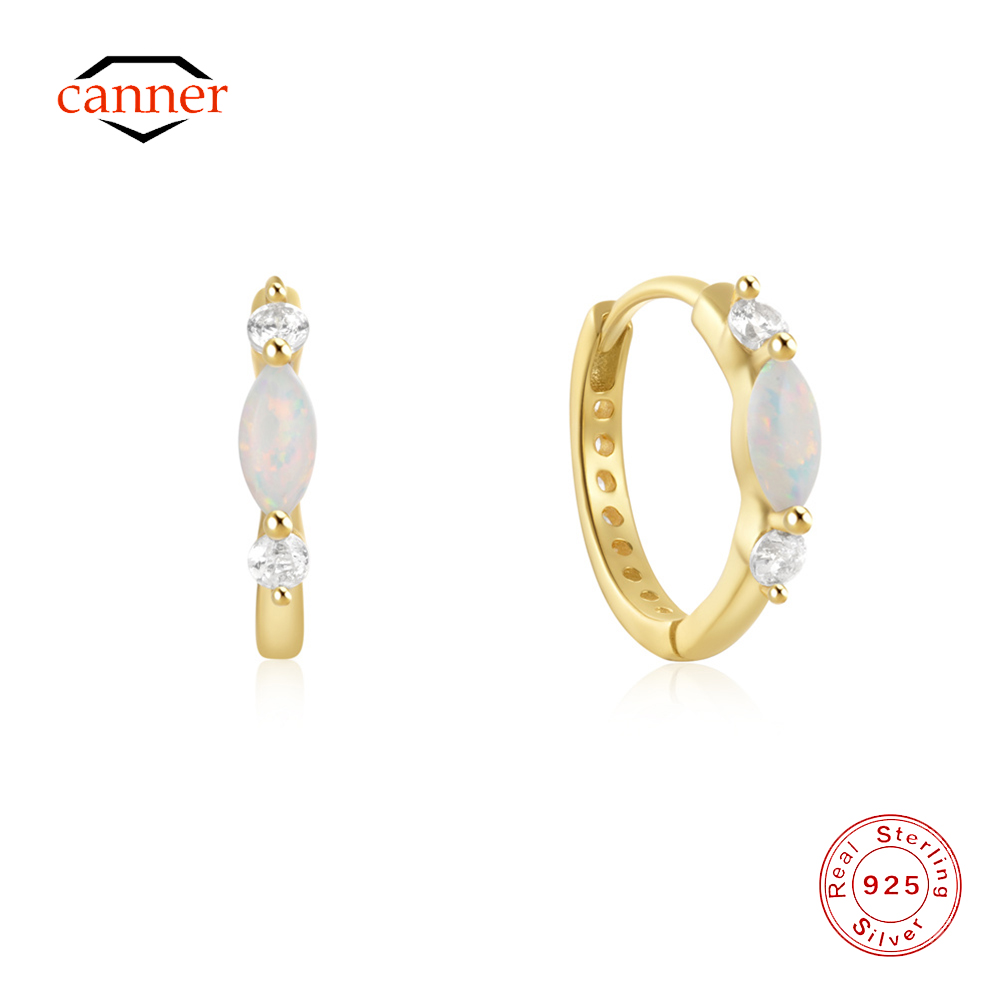 CANNER 925 Sterling Silver Hor - Opal Earrings Dangle ulasan dan harga