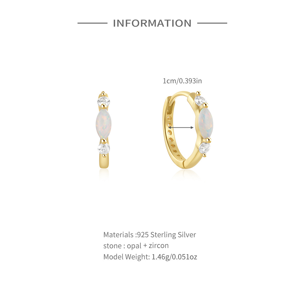 CANNER 925 Sterling Silver Hor - Opal Earrings Dangle ulasan dan harga