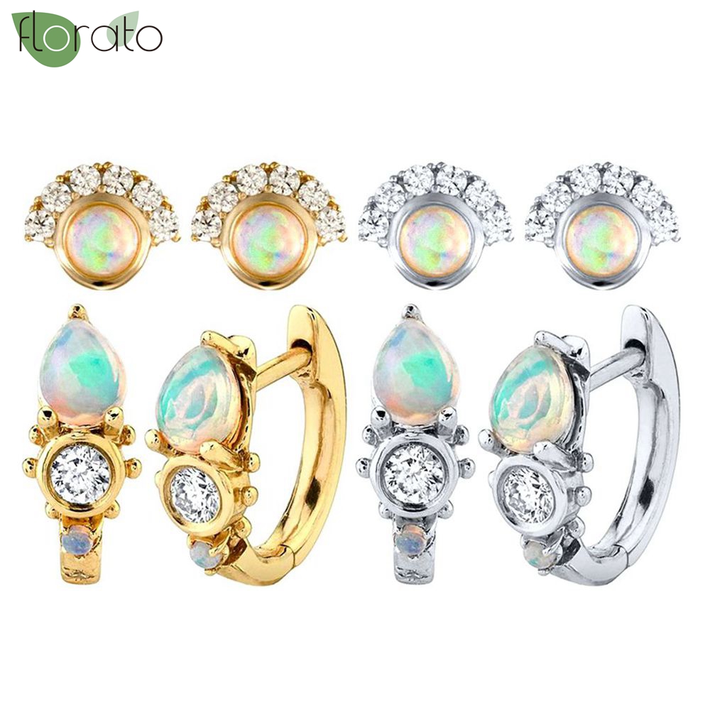 925 Sterling Silver Needle Exq - Opal Earrings Dangle ulasan dan harga