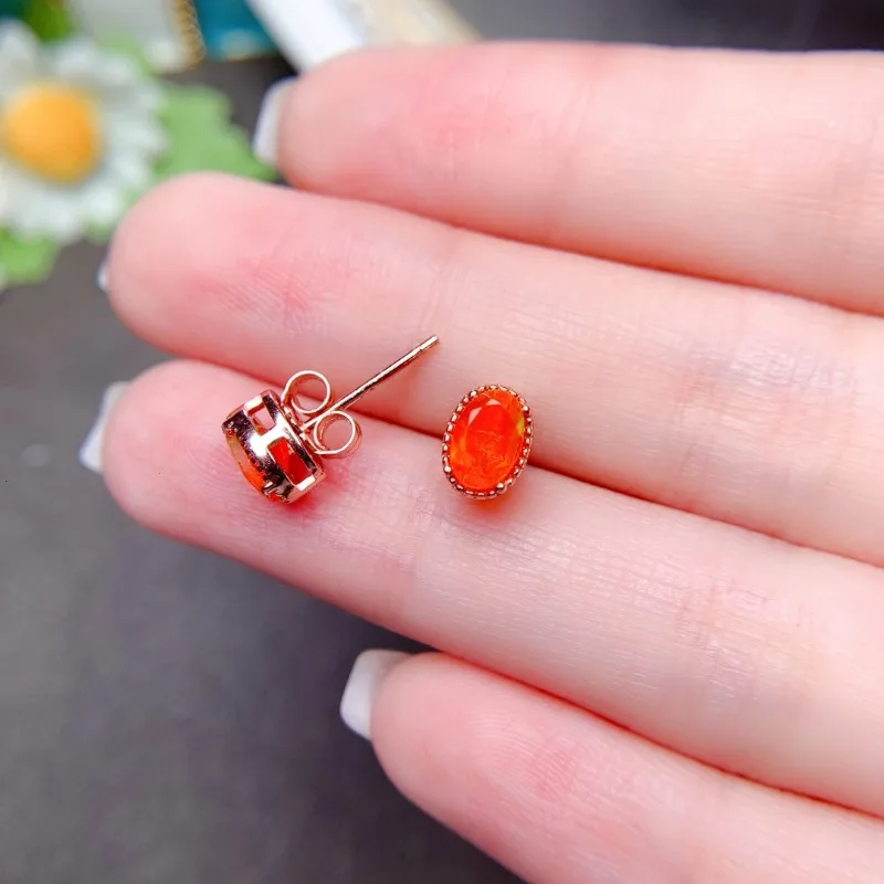 Orange Fire Opal Rare Earrings - Opal Earrings Dangle ulasan dan harga