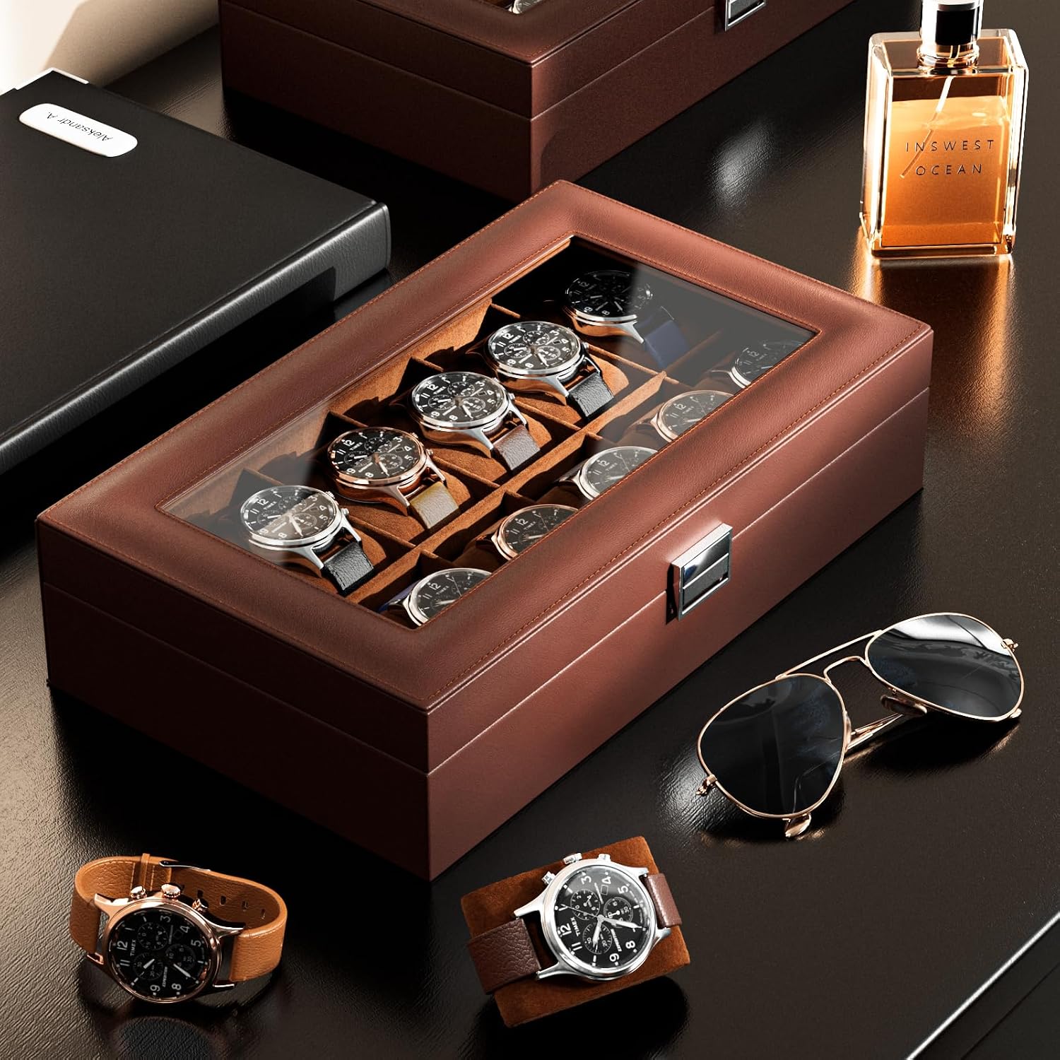 Watch Box Organizer for Dad, 1 - Watch Display Box ulasan dan harga